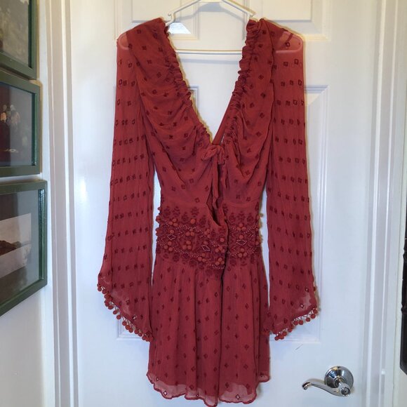 Free People Red Mini Dress - Picture 4 of 14